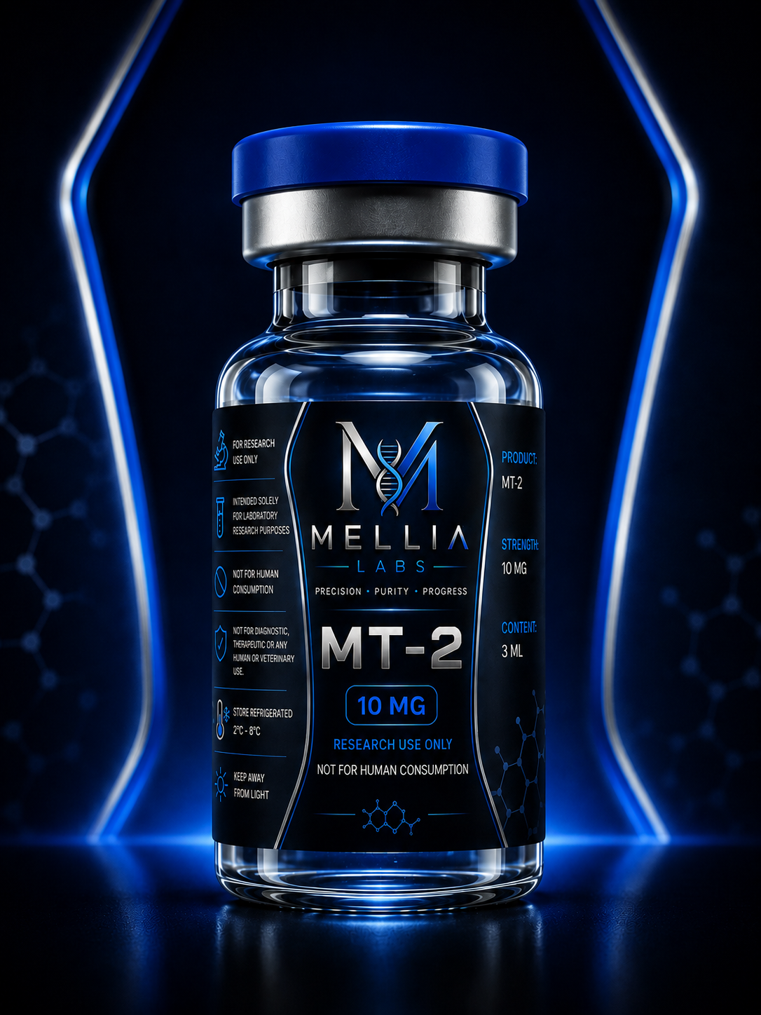 MT-2 10mg research material in sealed laboratory packaging